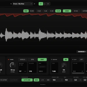 GLUUE mastering bus compressor, Dead Quiet skin